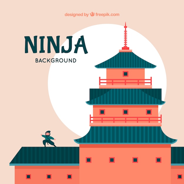 Bezpłatny plik Wektor tło wojownik ninja