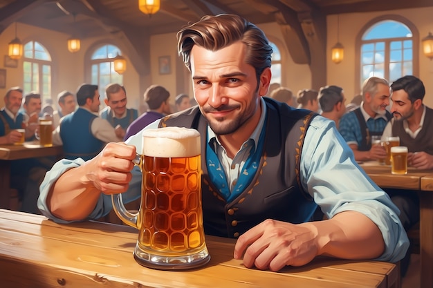 Foto grátis celebração do oktoberfest arte digital