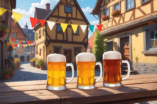 Foto grátis celebração do oktoberfest arte digital