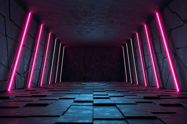 Kostenlose Foto moderner futuristischer science-fiction-hintergrund