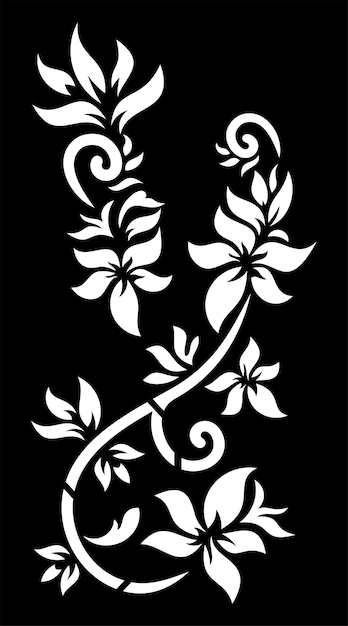 Foto vector de folha de flor sem costura png