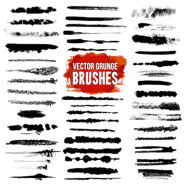 無料Vector brush style illustrator set 