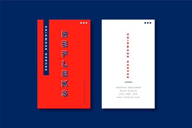 Free Vector colorful minimal business card template