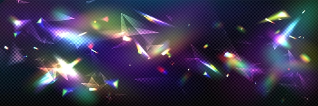 免费Vector 钻石光和彩虹棱镜耀斑玻璃效果