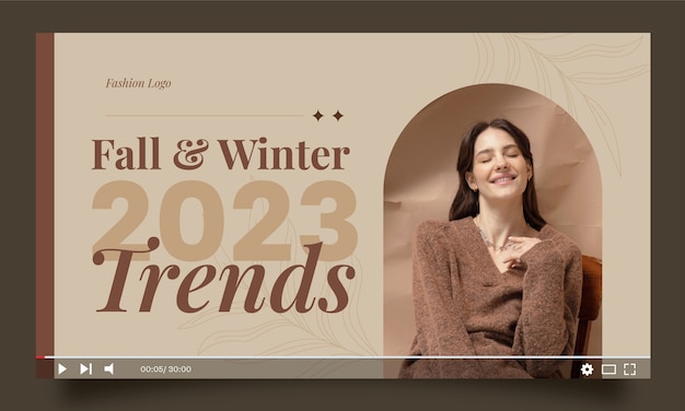 Free Vector flat design fashion trends  youtube thumbnail