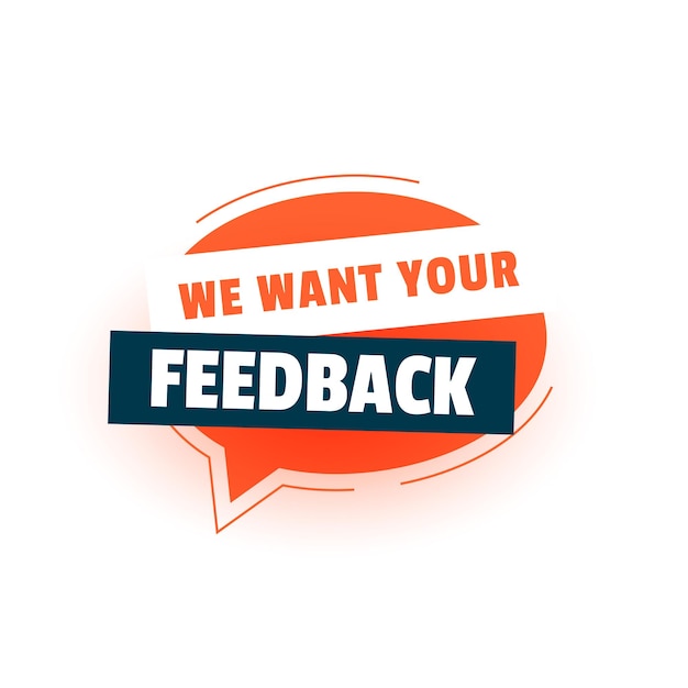 Free Vector research and customer feedback background with speech bubble