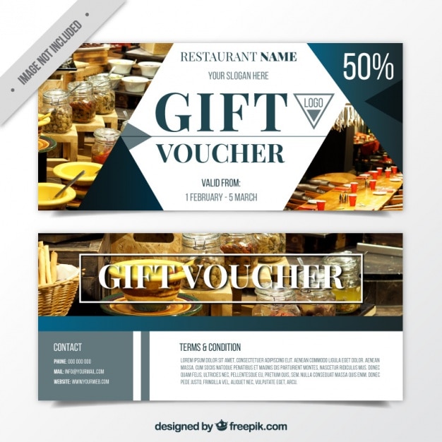 Free Vector voucher for food