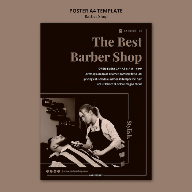 Kostenlose PSD friseur poster vorlage