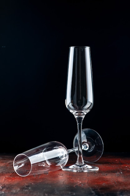 Gratis Foto set forfra af to champagneglas