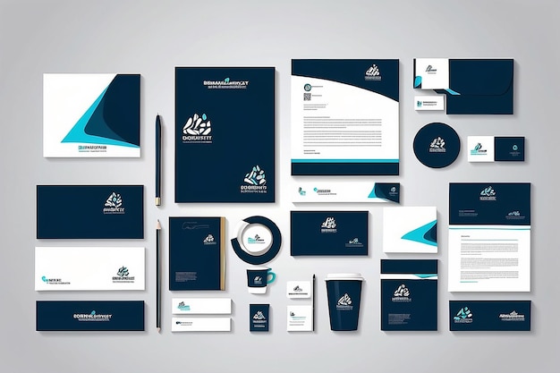 Photo branding identity corporate w logo vector design template