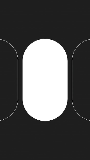 Photo minimalist black and white rounded shapes