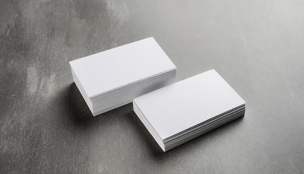 Photo photo of white business cards template for branding identity for graphic designers presentation