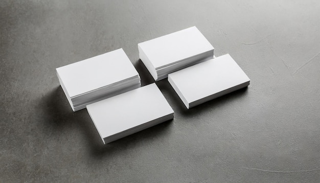 Photo photo of white business cards template for branding identity for graphic designers presentation