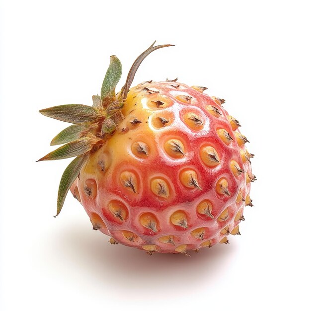 Photo pineberry fruit isolated on solid white background