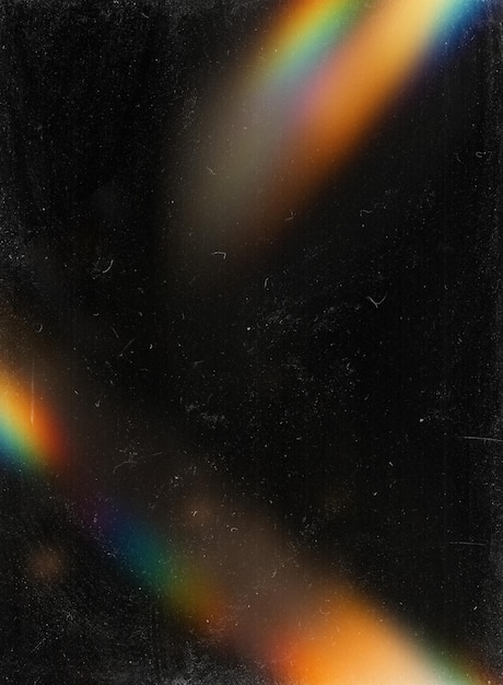 Foto prismatic light flare overlay on dark background