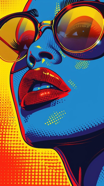 Photo vibrant pop art illustration a modern and refreshing perspective generative ai