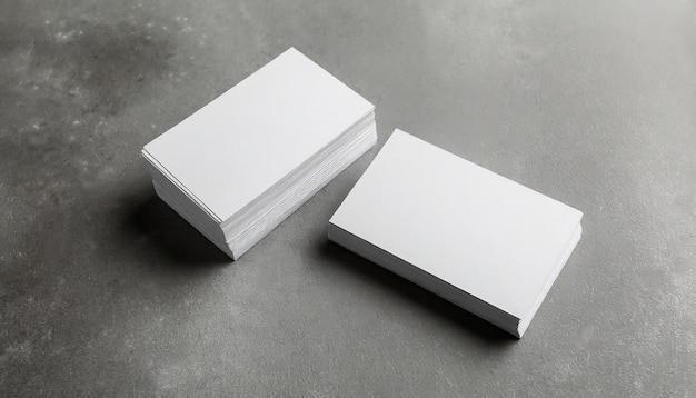 Photo white business cards template for branding identity for graphic designers presentation