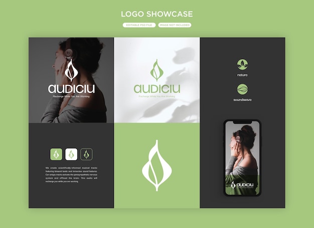 PSD a logo for an audio showcase