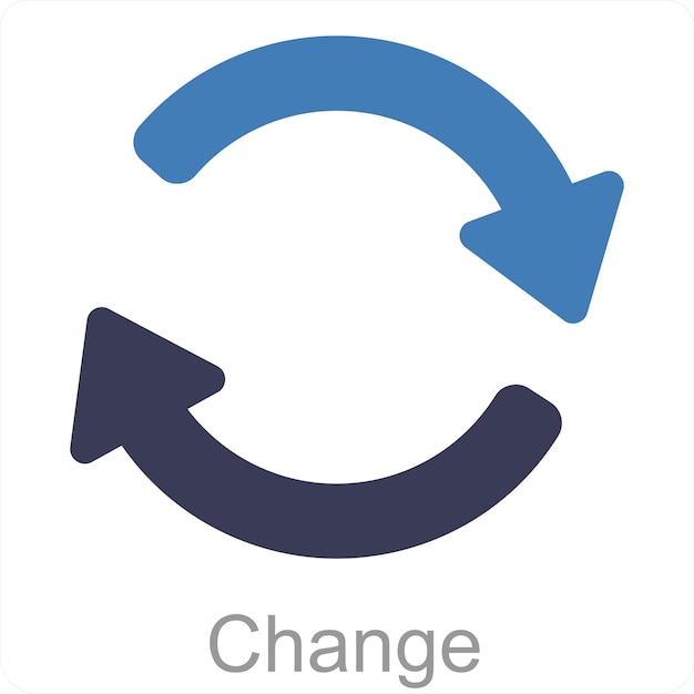 Vector change and direction icon concept