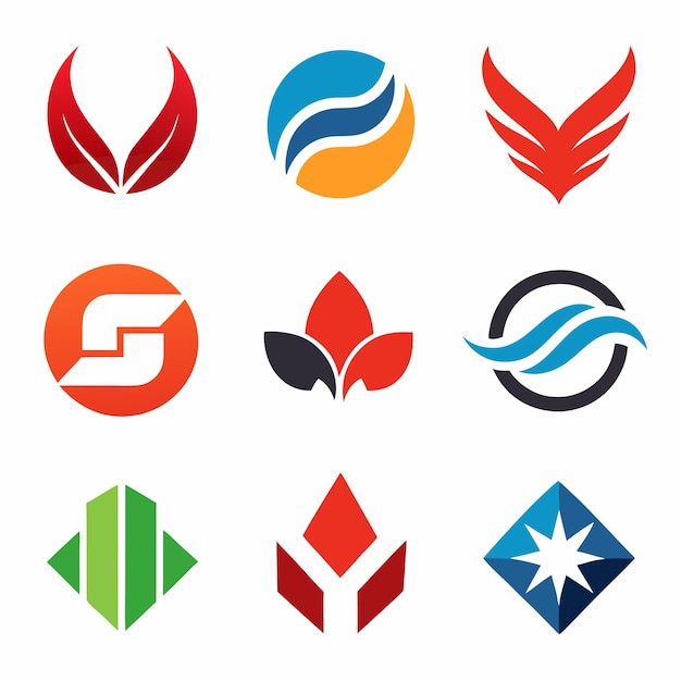Vector a collection of logos including a logo with the letter s