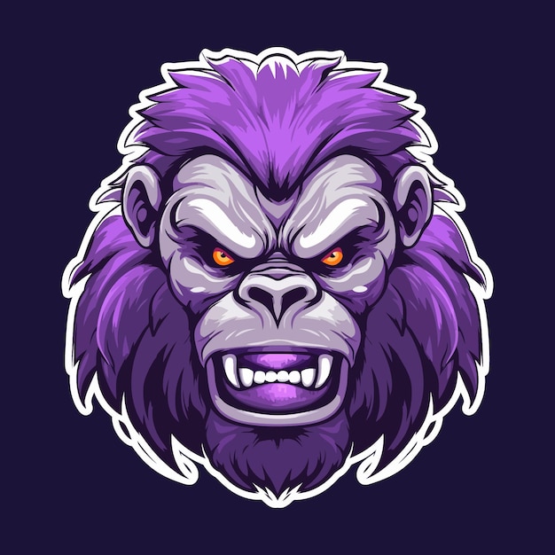 Vector elegant gorilla mascot logo vector illustrations