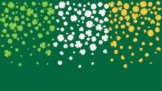 Vector flat design clover leaves flag of ireland