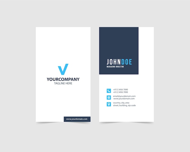 Vector simple modern vertical business card template collection