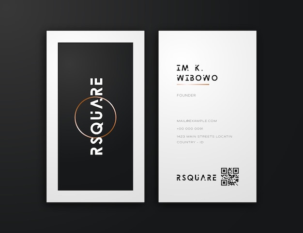 Vector vertical modern business cards editable template