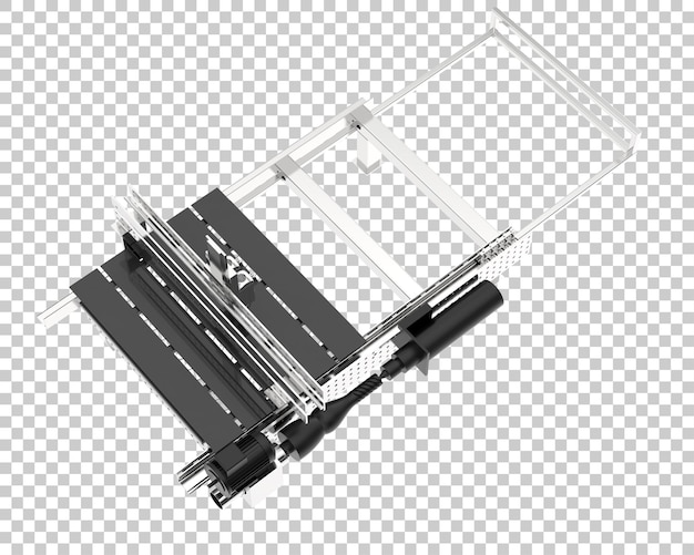 PSD máy cnc được cách ly trên nền trong suốt kết xuất 3d