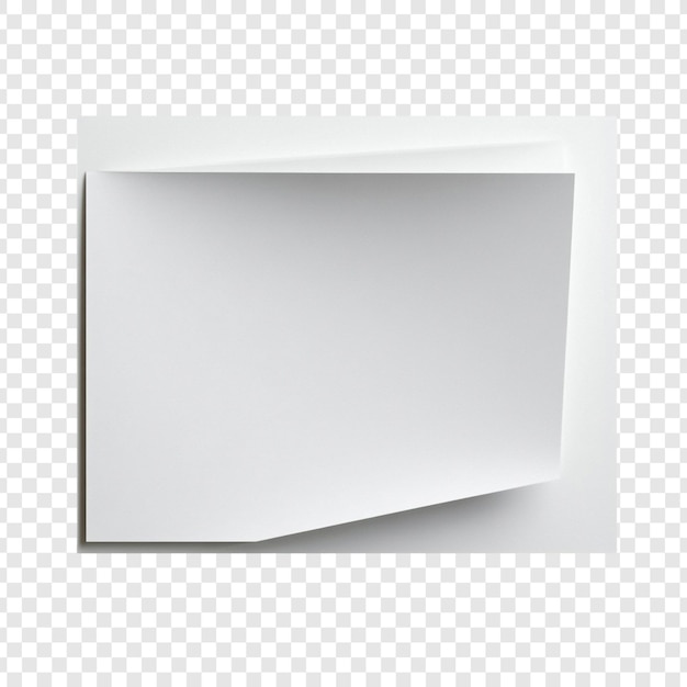 PSD grátis nota em branco de maquete de papel branco dobrado para apresentação de design