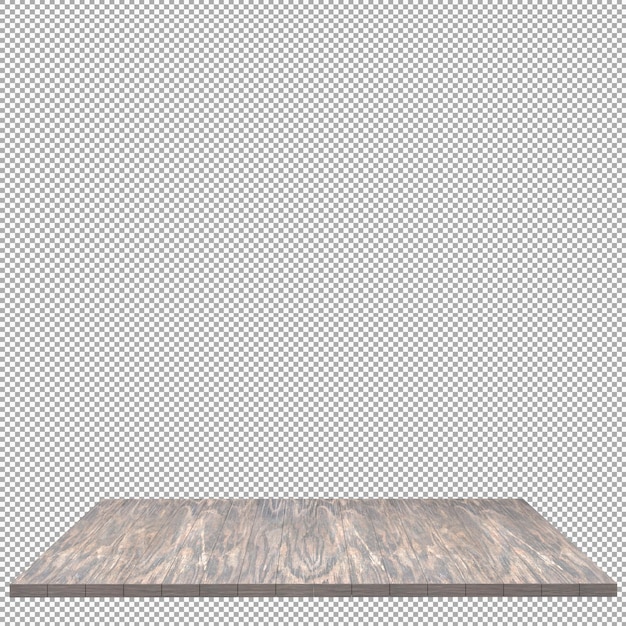 PSD renderização 3d de placa de madeira isolada