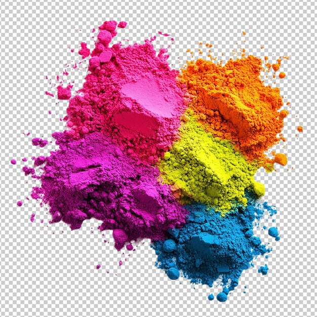 PSD um monte de cores amarelas, rosas, laranjas e azuis secas.