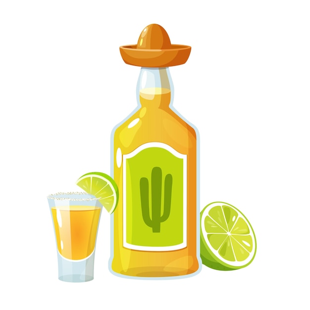 Vector đồ uống tequila mexico