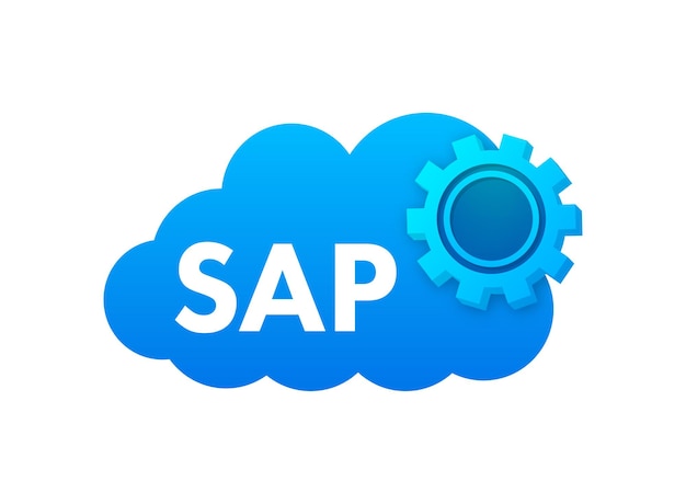 Vector phần mềm tự động hóa quy trình kinh doanh sap phần mềm đám mây minh họa vector
