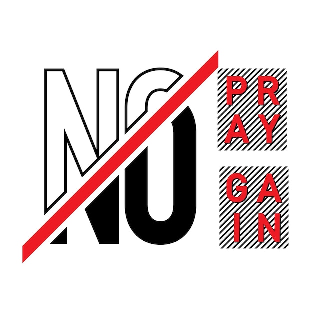 Vector thiết kế đơn giản không cầu nguyện không có được typography vector cao cấp