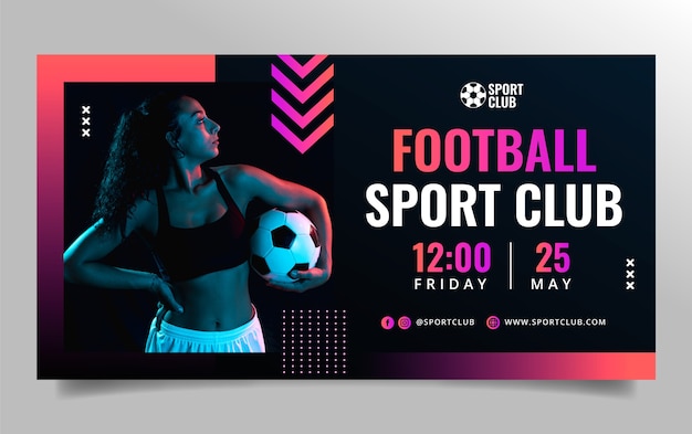 Vector gratuito diseño de plantilla de club deportivo dibujado a mano