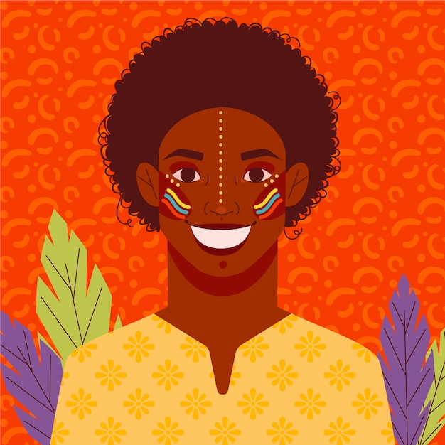 Vector gratuito ilustración de afrocolombianidad plana