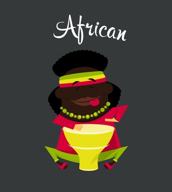 Vector gratuito ilustración plana de africano