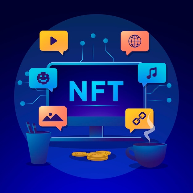 Miễn phí Vector hình ảnh gradient về nft