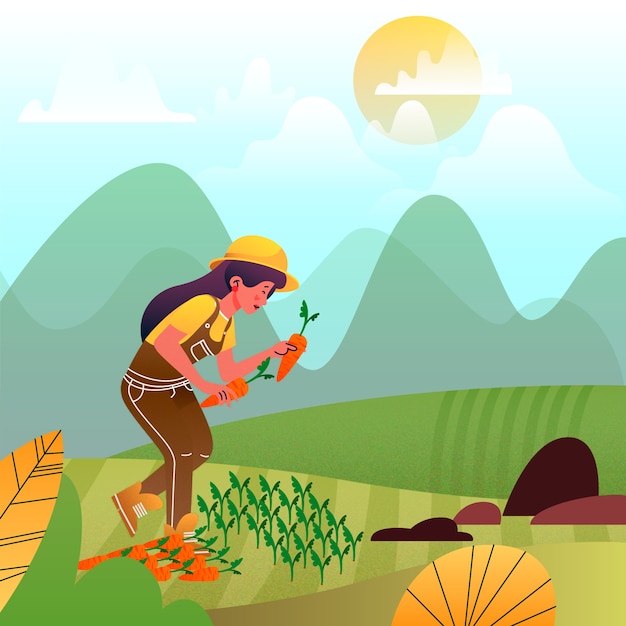 Miễn phí Vector hình ảnh minh họa khái niệm nông nghiệp hữu cơ