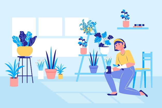 Miễn phí Vector khái niệm làm vườn tại nhà