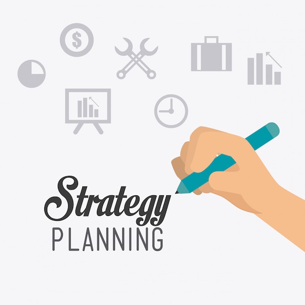 Vector diseño de estrategia empresarial.