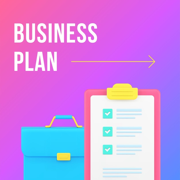 Vector plan de negocios proyecto gestión de tareas redes sociales plantilla de diseño de publicaciones d vector realista