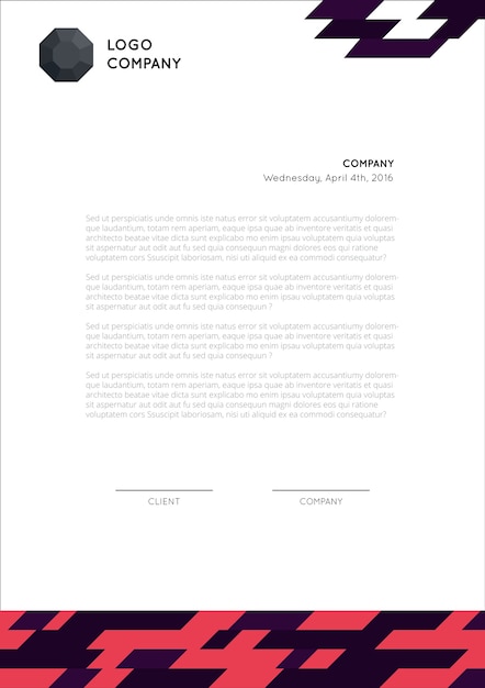 Kostenlose Vektor abstract unternehmen brief