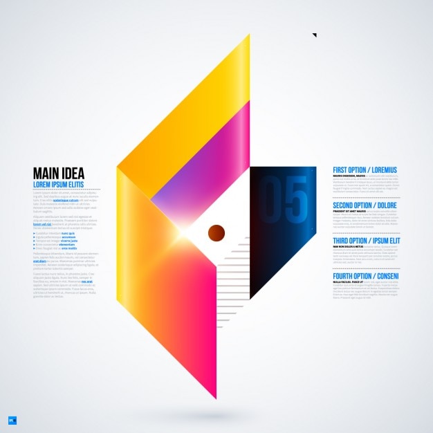Kostenlose Vektor abstrakt polygonal infografik-vorlage