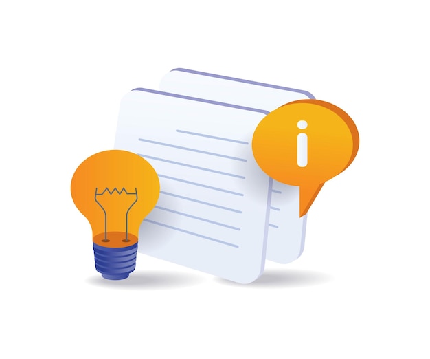 Vektor die idee, viele informationen zu lesen