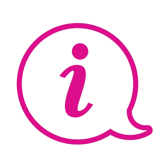 Vektor pinker informationssymbol-stil