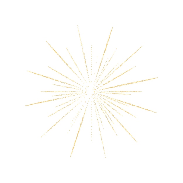 Vettore fuochi d'artificio festivi d'oro