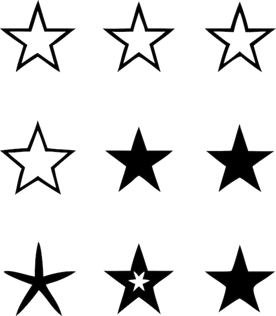 Vettore set di icone stellari