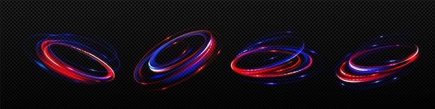 Gratis Vector lichtbewegingseffect cirkelsporen van gloed
